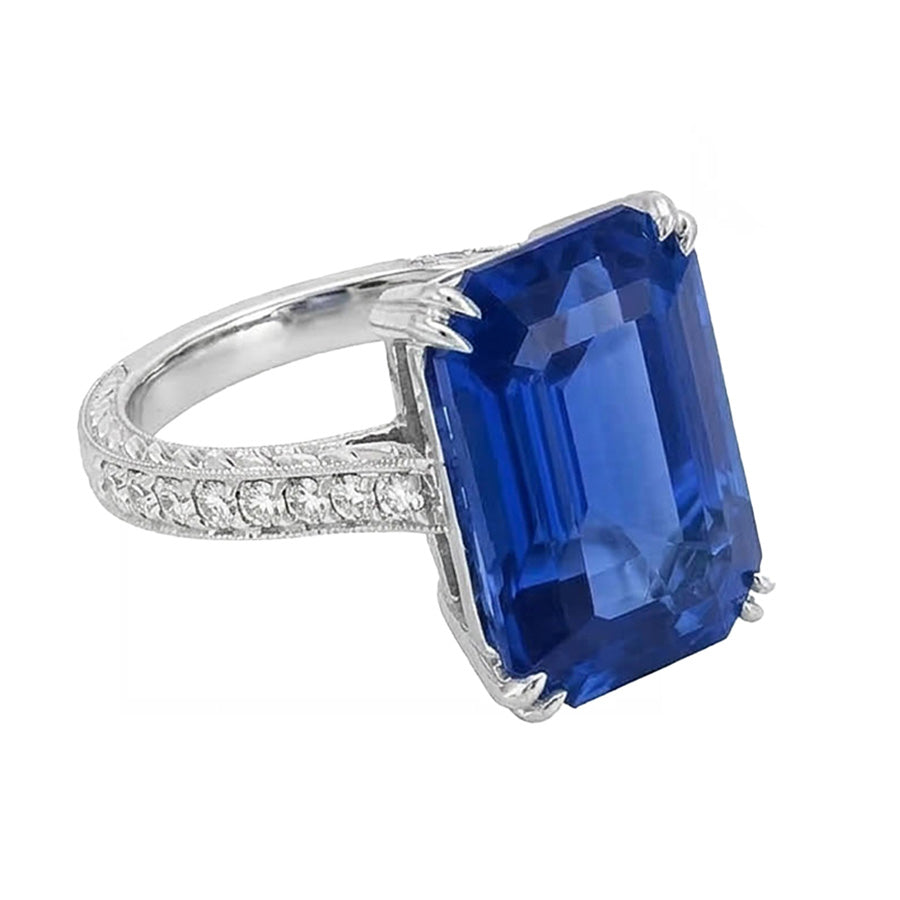 echter round diamant 5Karat ring Detailansicht
