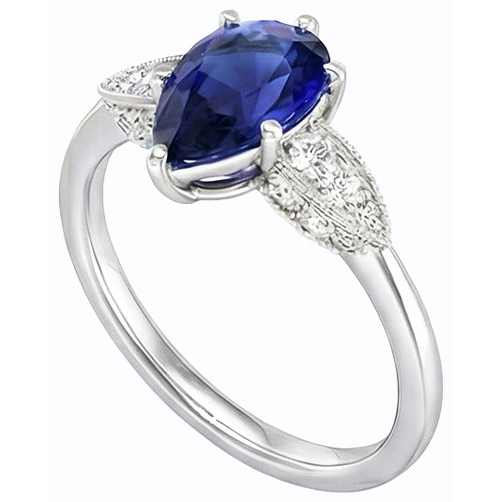echter round diamant 3.50Karat ring Seitenansicht