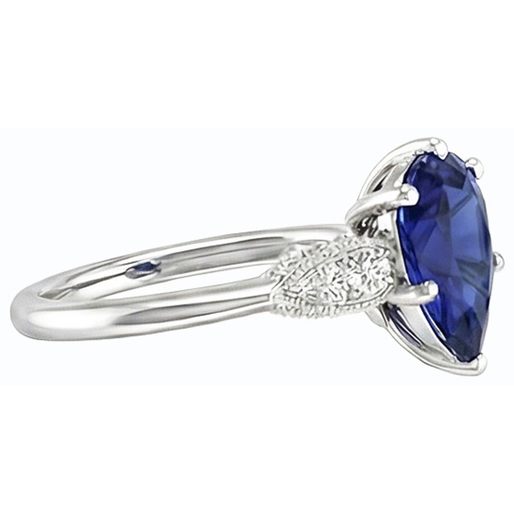 echter round diamant 3.50Karat ring Draufsicht