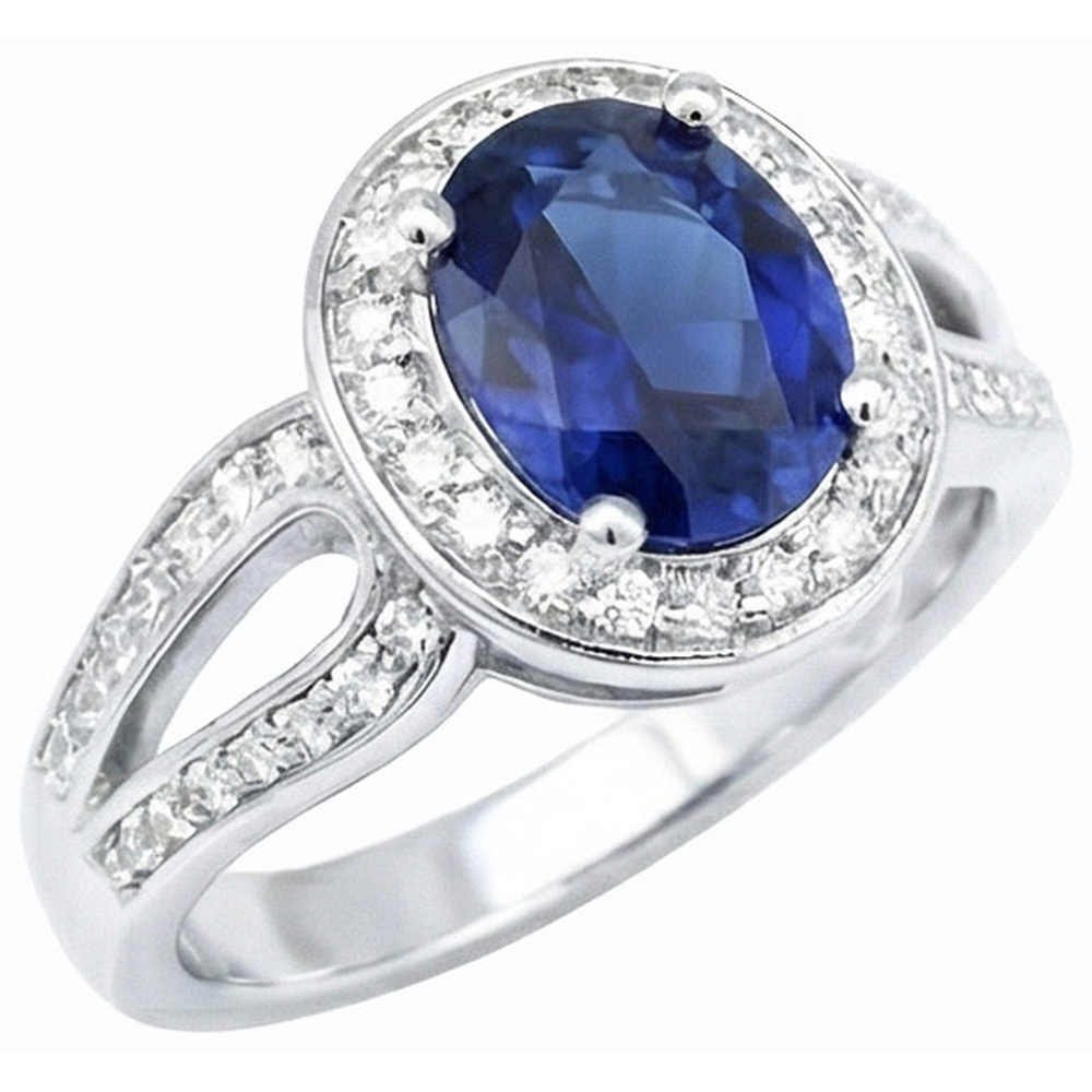 echter oval diamant 4Karat ring Seitenansicht