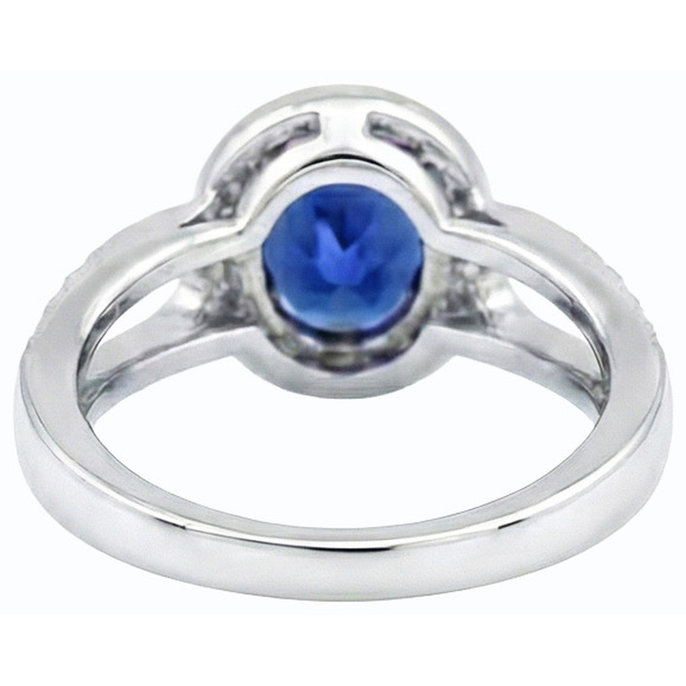 echter oval diamant 4Karat ring Detailansicht