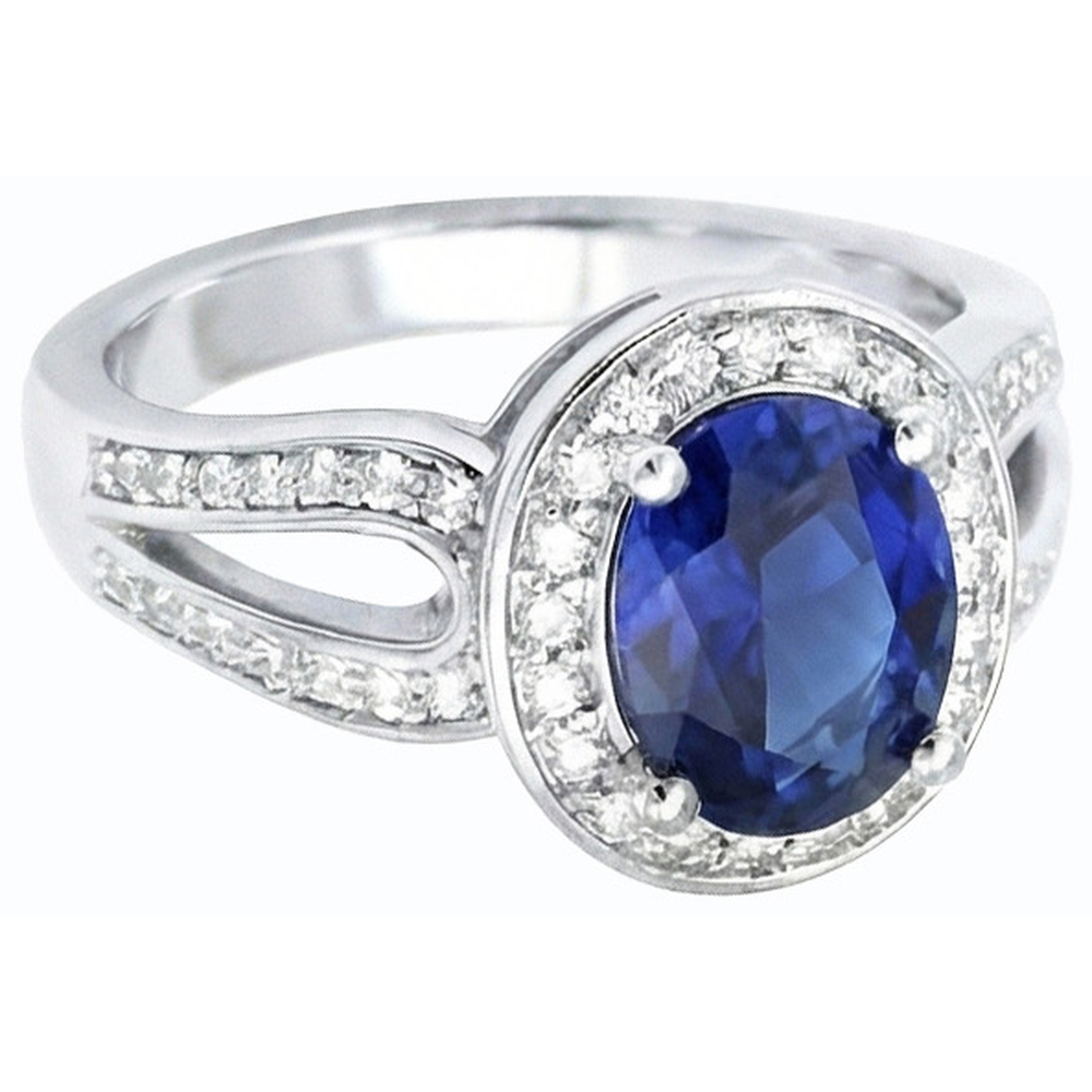 echter oval diamant 4Karat ring Draufsicht