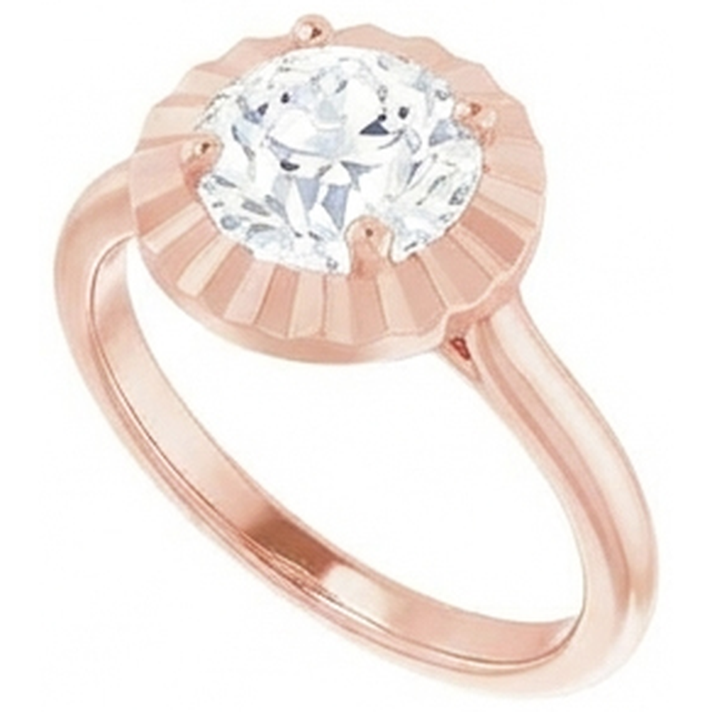 echter round diamant 3Karat ring Seitenansicht