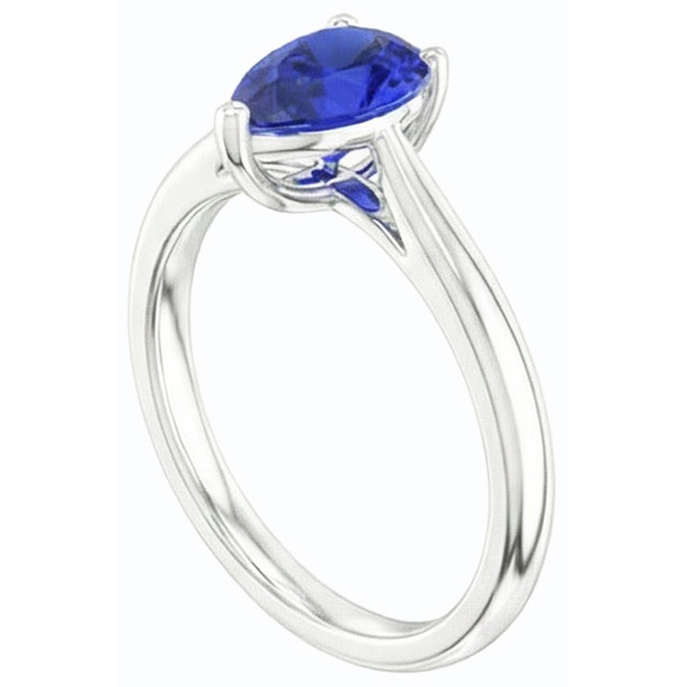 echter round diamant 1.50Karat ring Profilansicht