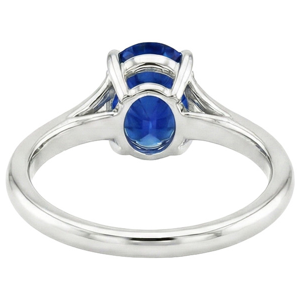 echter oval diamant 3Karat ring Seitenansicht