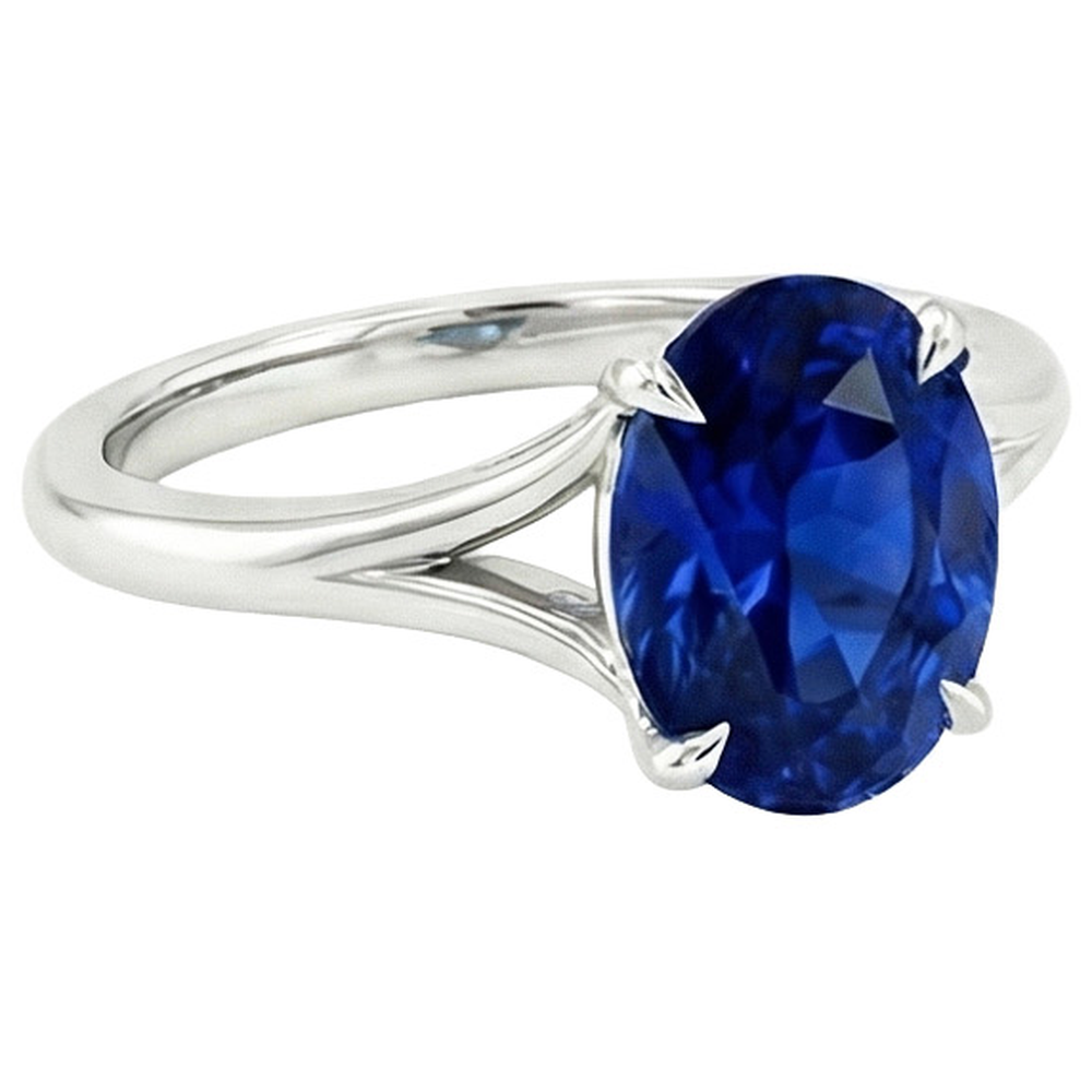 echter oval diamant 3Karat ring auf Weiß