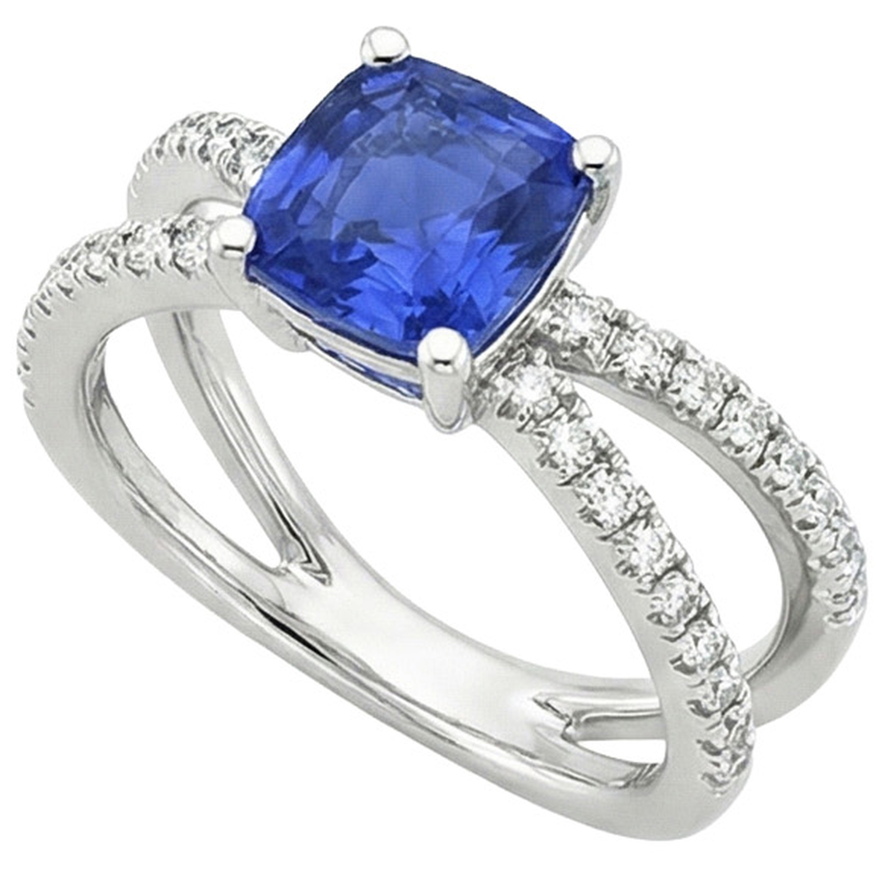 echter round diamant 2.75Karat ring Draufsicht