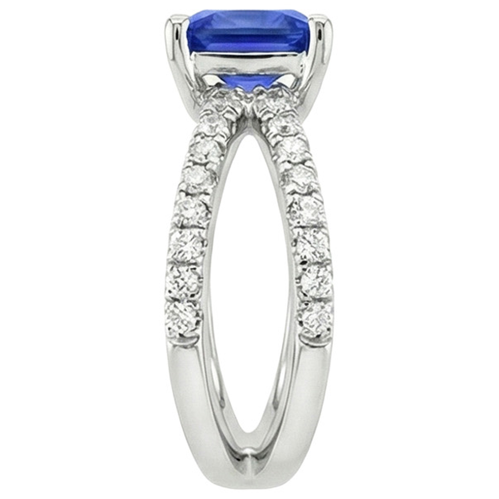 echter round diamant 2.75Karat ring Profilansicht