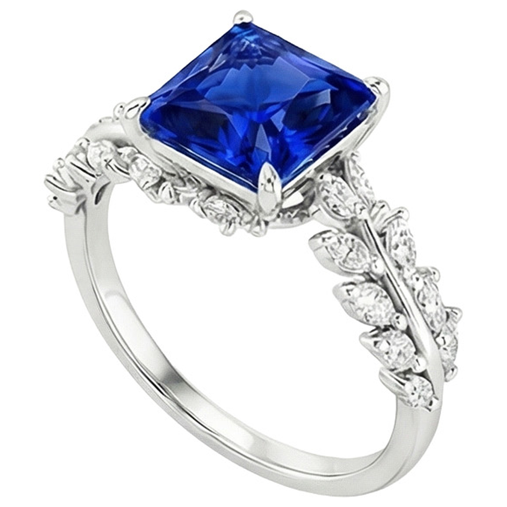 echter princess diamant 4Karat ring Draufsicht