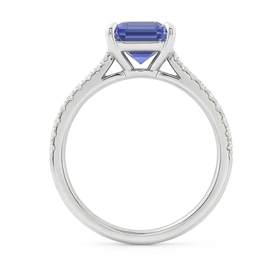echter round diamant 3.50Karat ring Profilansicht