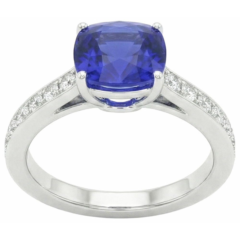echter round diamant 6Karat ring Detailansicht