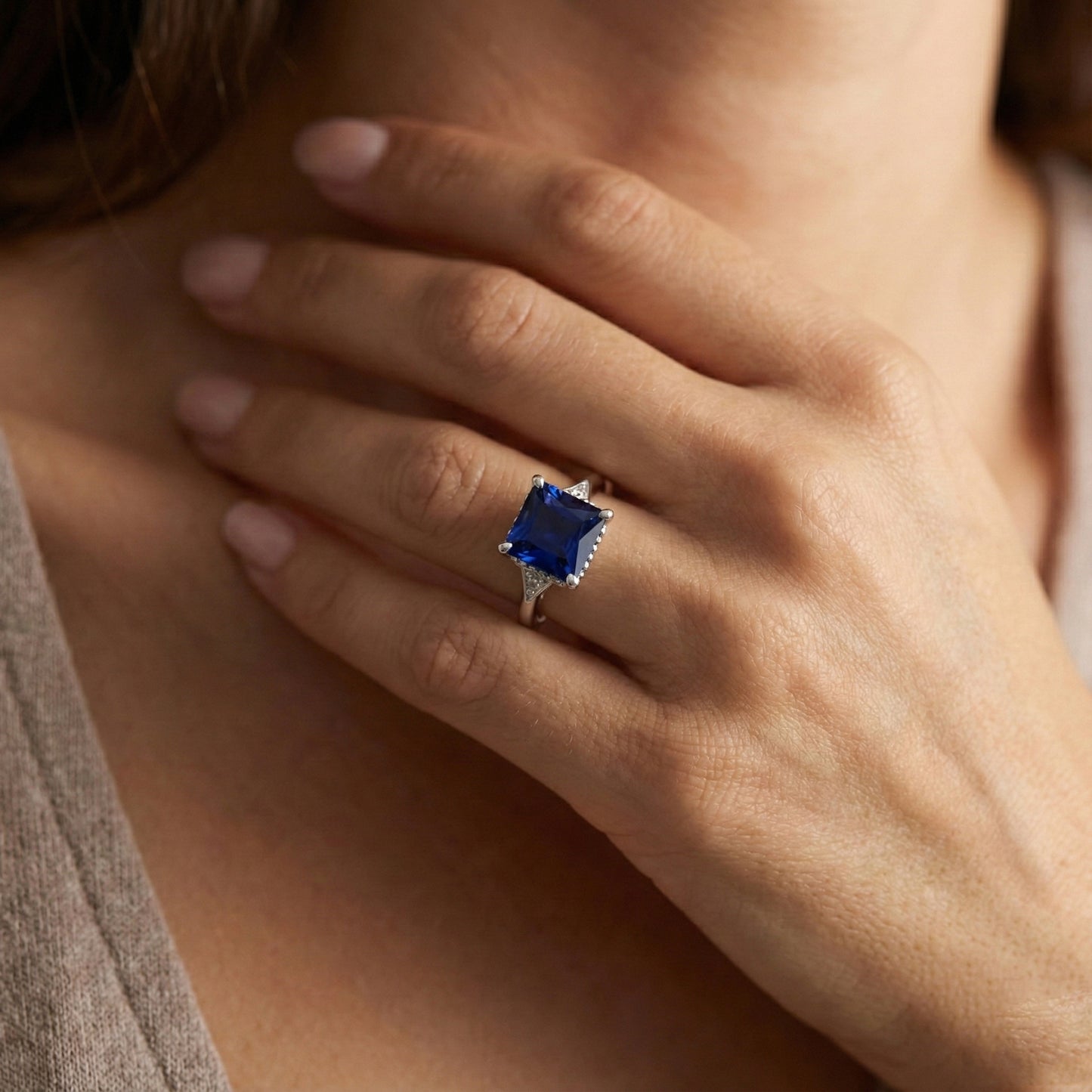 echter round diamant 5.25Karat ring mit Diamantbesatz