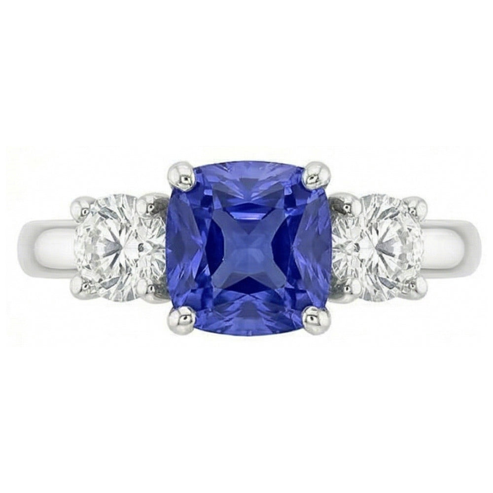 echter round diamant 2Karat ring Detailansicht