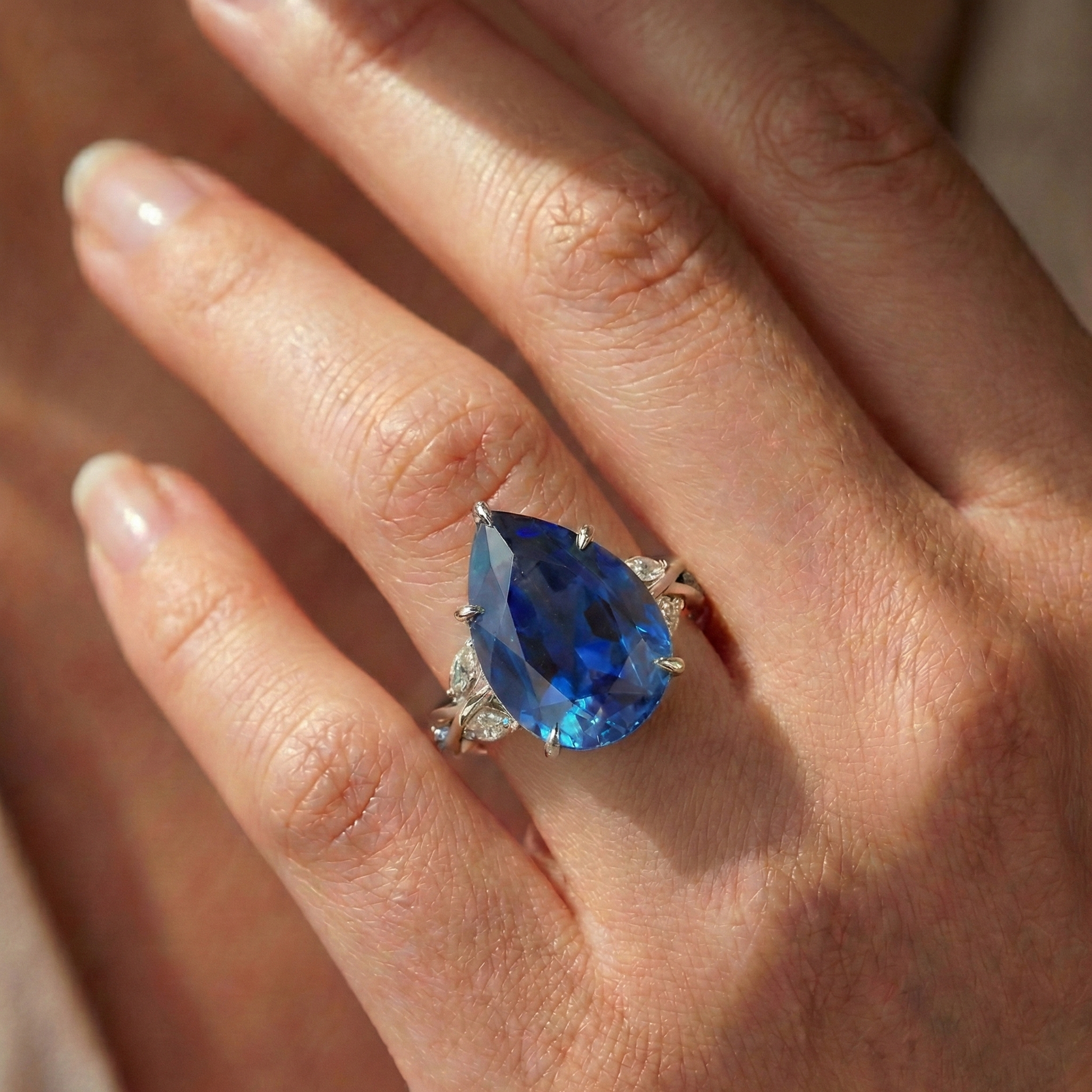 echter marquise diamant 7.25Karat ring mit Diamantbesatz