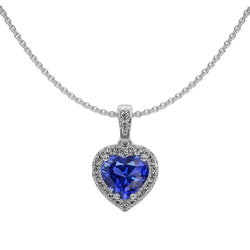 Natürlicher Royalblauer Saphir Schmuckstein-Anhänger – 14K