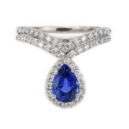 Brillanter Blauer Saphir Edelstein-Ring 3,50 Karat – Hauptansicht