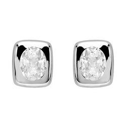 14 Karat Weißgold Brillant Ohrstecker – 6-Karat