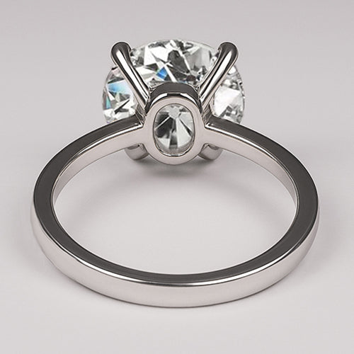 Gold Ehering Alter Minenschliff Runde Natürlich Aus der Erde Abgebauter Natürlicher Diamanten 2,50 Karat