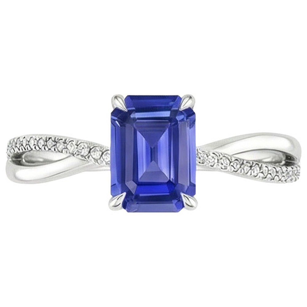 echter round diamant 4Karat ring Profilansicht