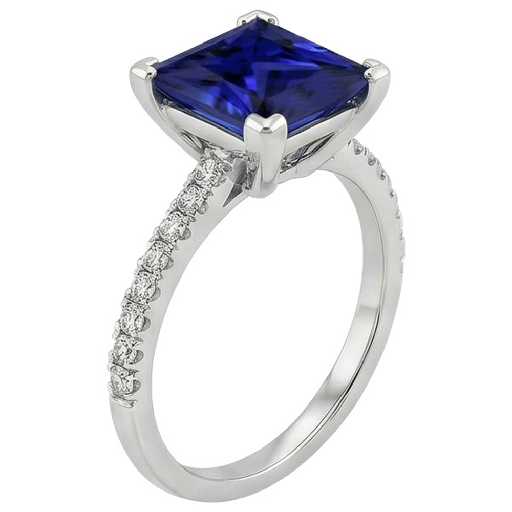 echter princess diamant 5.50Karat ring Draufsicht