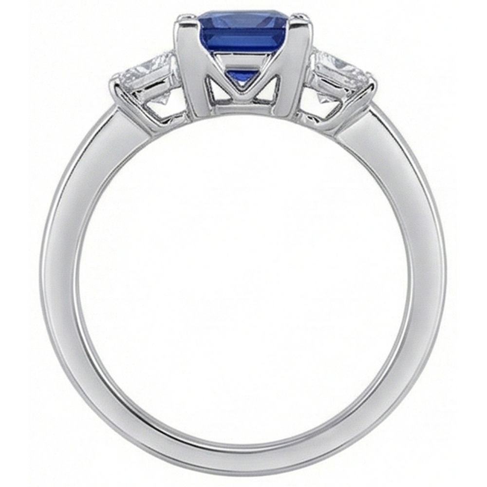 echter princess diamant 5Karat ring auf Weiß