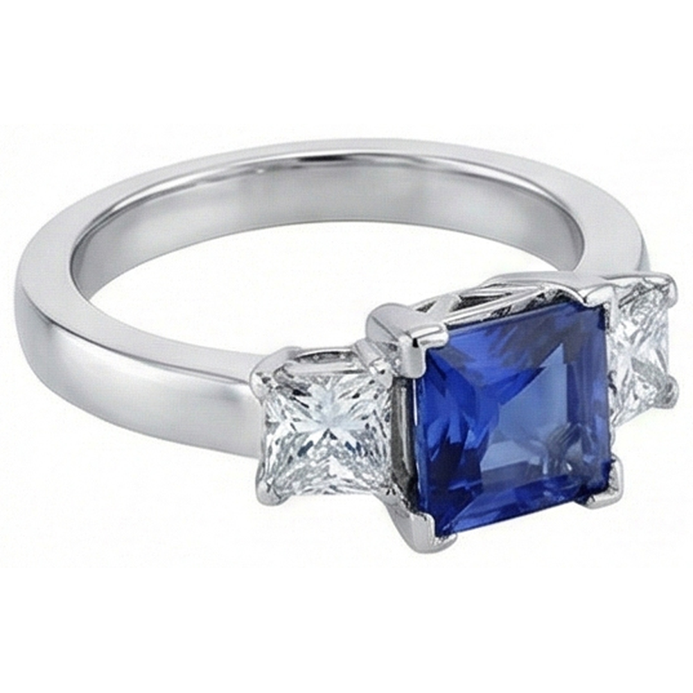 echter princess diamant 5Karat ring Detailansicht
