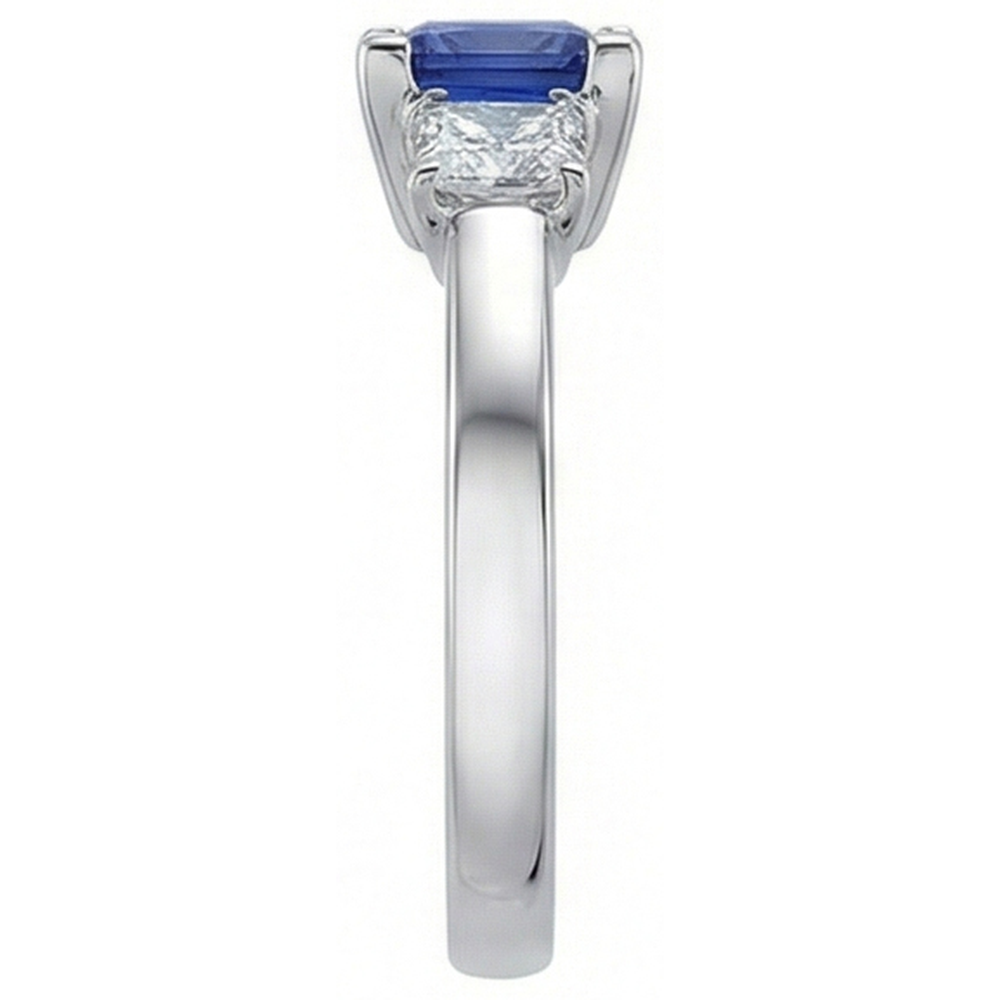 echter princess diamant 5Karat ring Profilansicht