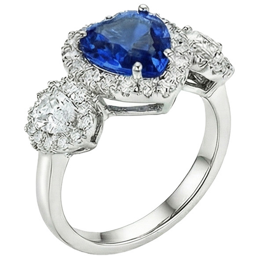 echter round diamant 7Karat ring Seitenansicht