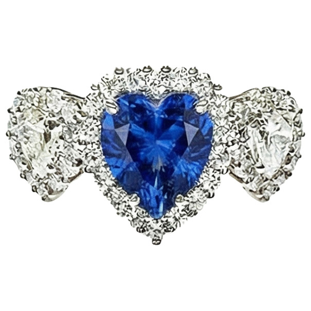 echter round diamant 7Karat ring Detailansicht
