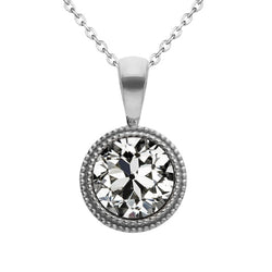 14K Weißgold Anhänger mit Brillant – 2 Karat