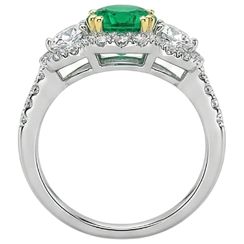 Premium Edelstein-Ring 2,50 Karat – Draufsicht