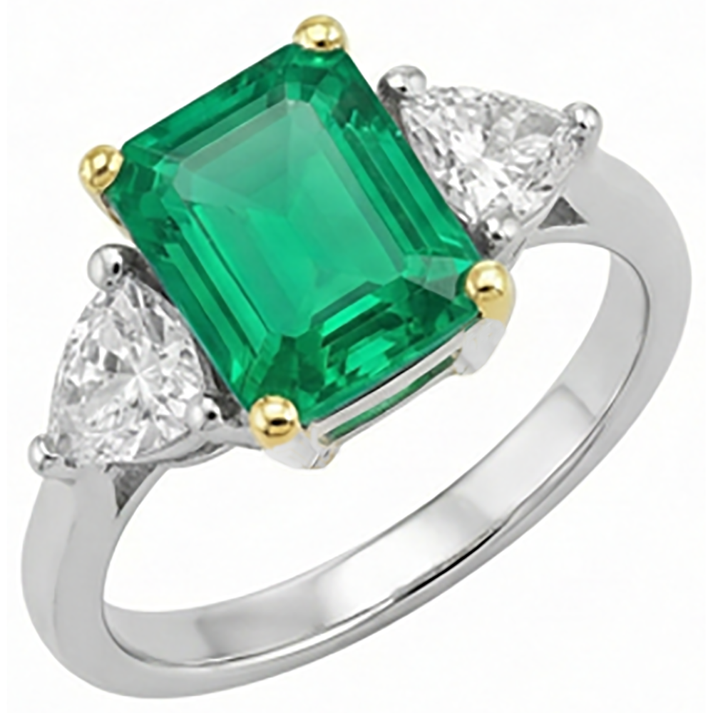 Luxuriöser Schmuckstein-Ring 3,50 Karat – Schrägansicht