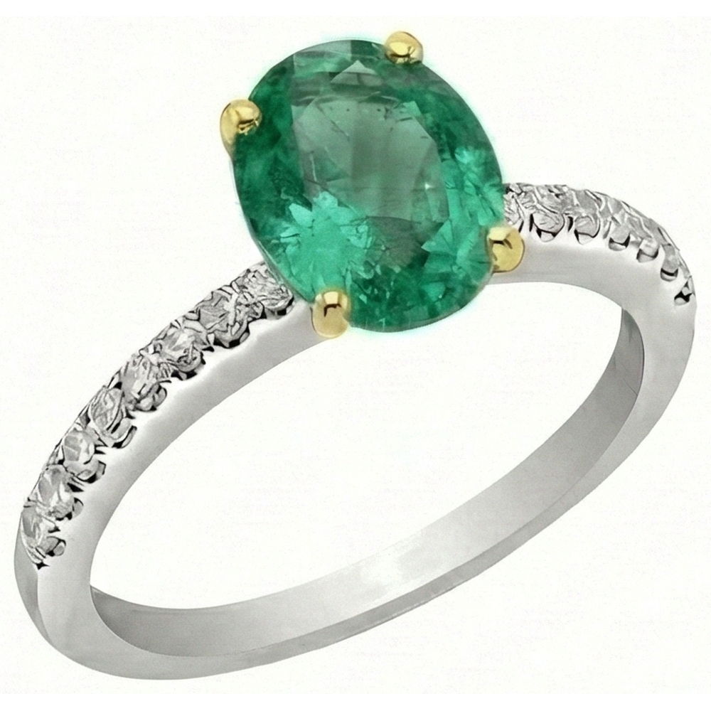 Designer Farbstein-Ring 2 Karat – Frontansicht
