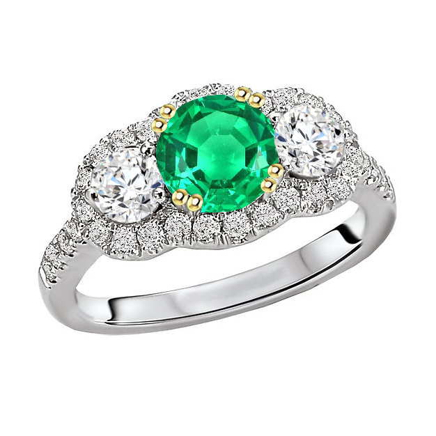 Premium Edler Smaragd Edelstein-Ring 2,50 Karat – Hauptansicht