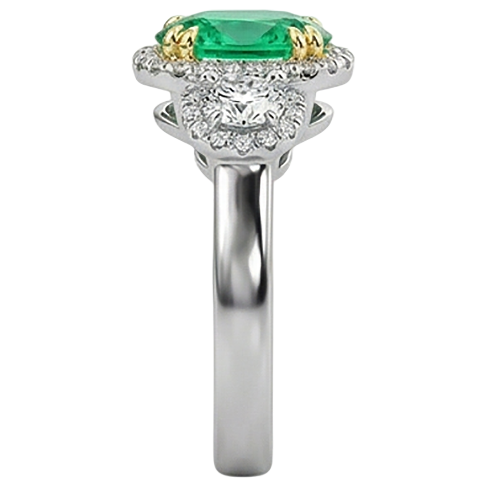 Funkelnder Schmuckstein-Ring 2,50 Karat – Profilansicht