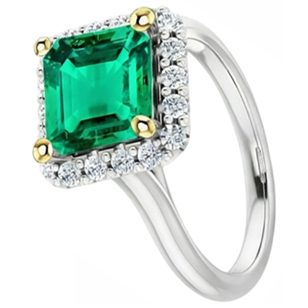 Designer Farbstein-Ring 3,50 Karat – Schrägansicht