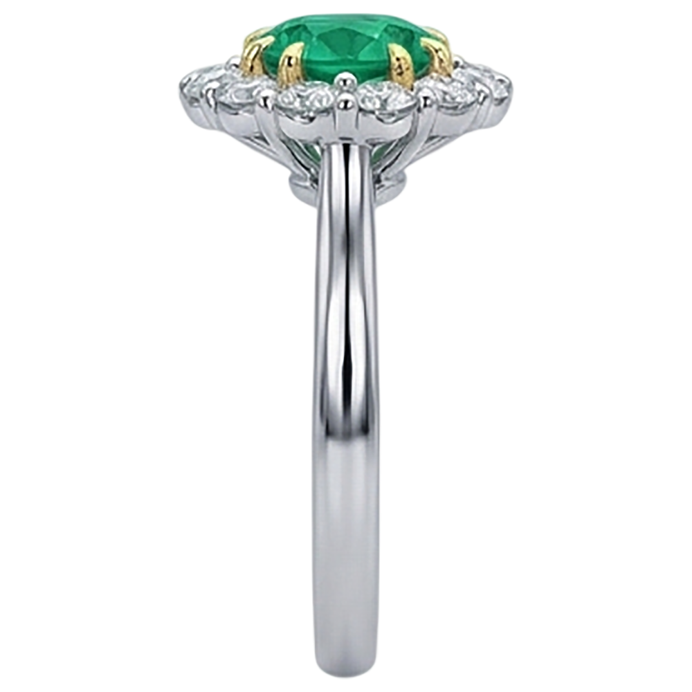 Hochwertiger Farbstein-Ring 2,50 Karat – Draufsicht