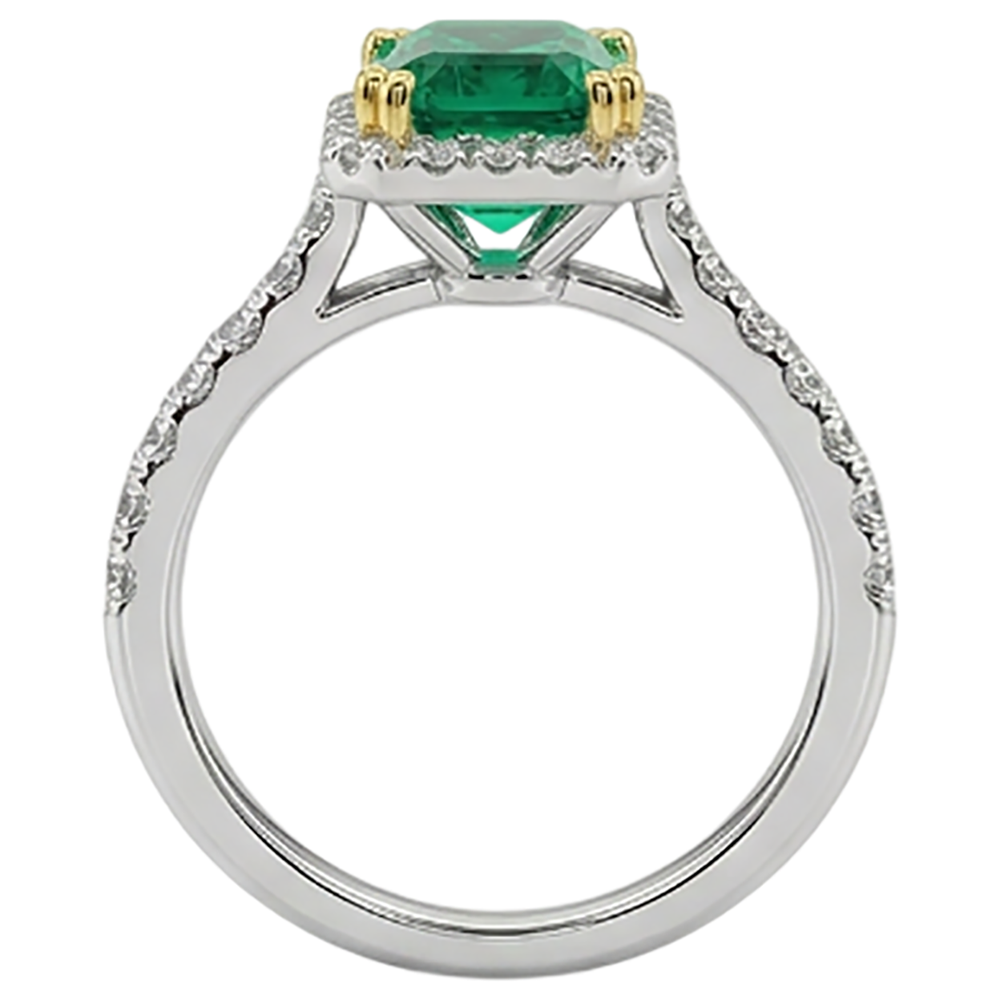 Exquisiter Edelstein-Ring 2 Karat – Profilansicht