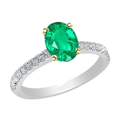 Smaragd Farbstein-Ring – GIA-Zertifiziert 2 Karat 14 Karat