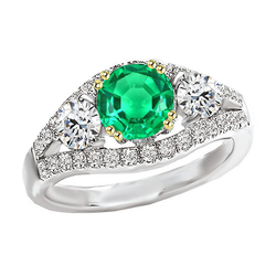 Edler Kolumbianischer Smaragd Schmuckstein-Ring 2,50 Karat