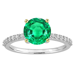GIA-Zertifiziert Schmuckstein-Ring – Kolumbianischer Smaragd 2
