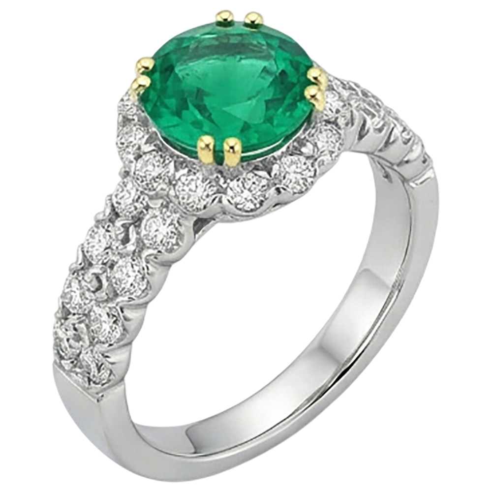 Brillanter Schmuckstein-Ring 3 Karat – Profilansicht