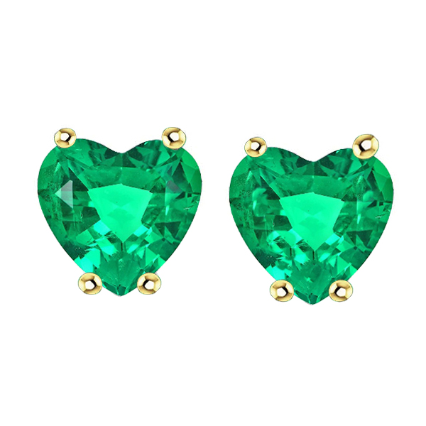 Schimmernder Kolumbianischer Smaragd Gemstone Earring 4 Karat – Hauptansicht