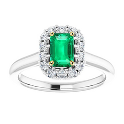 Funkelnder Farbstein-Ring mit GIA-Geprüft Smaragd – 2 Karat