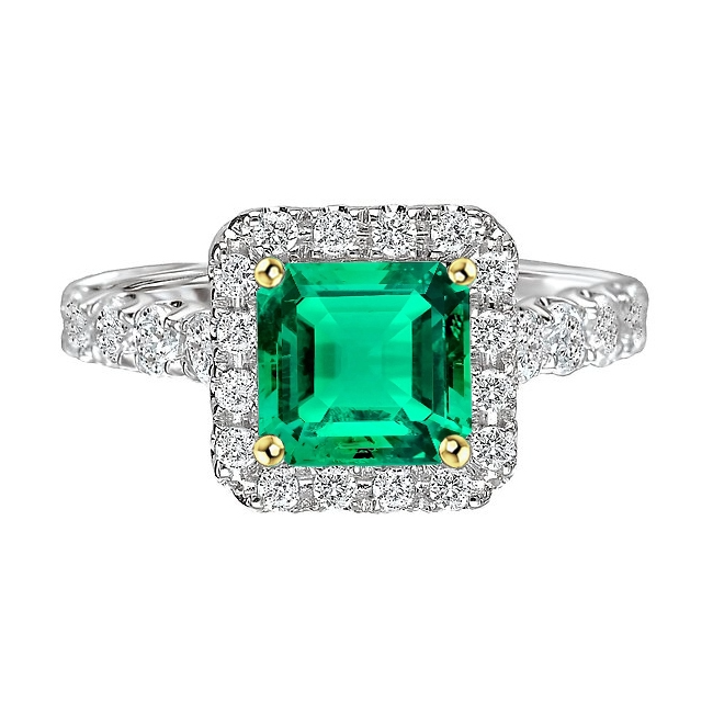 Echter Smaragd Schmuckstein-Ring – Hauptansicht