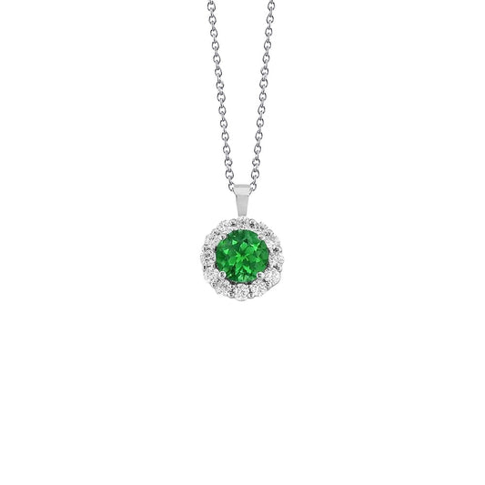 Schmuck 14K Weißgold mit Smaragd – Hauptansicht