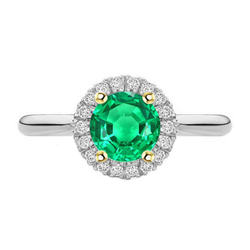 Exquisiter Pavé Edler Smaragd Schmuckstein-Ring – 2 Karat