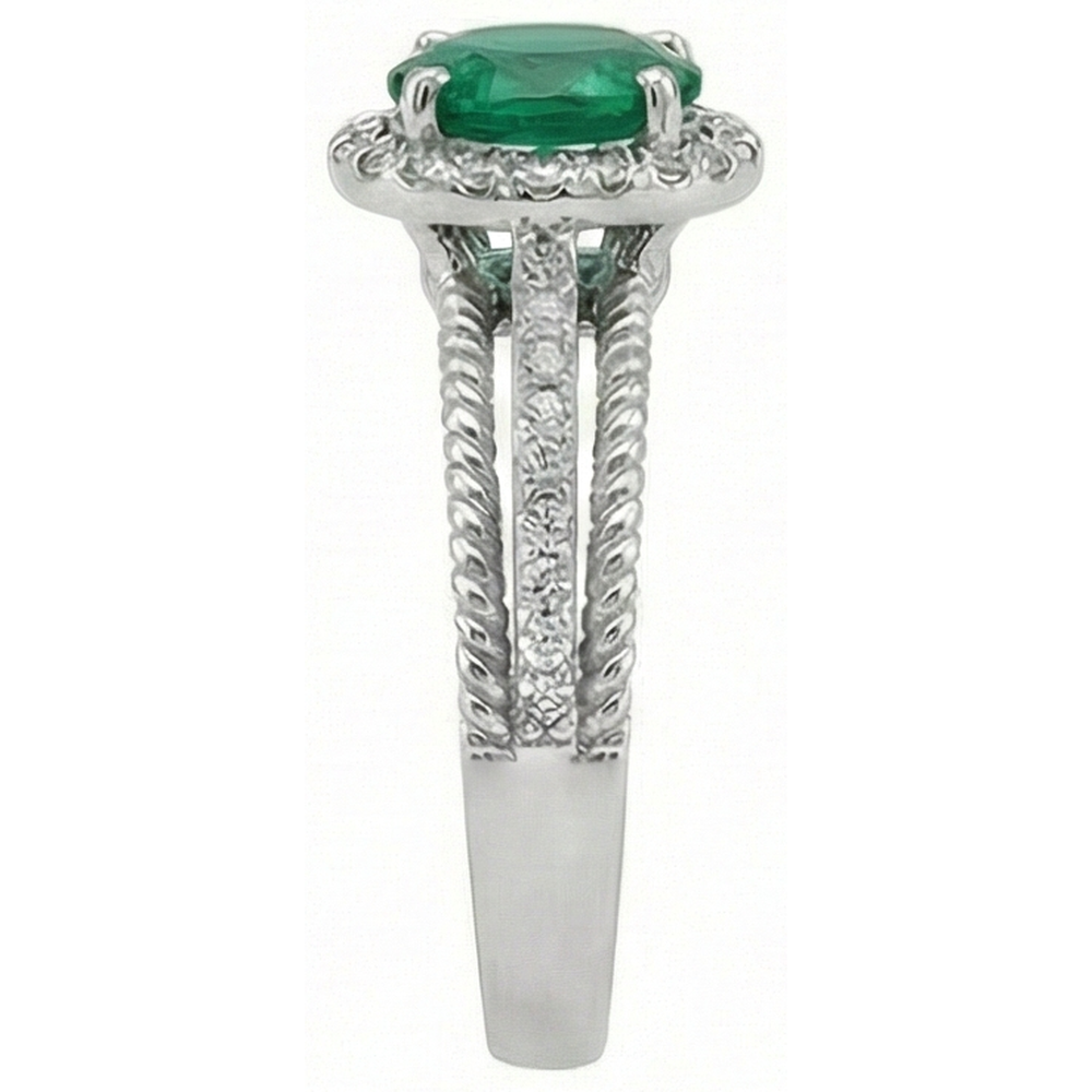 echter round diamant 3.60Karat ring Profilansicht