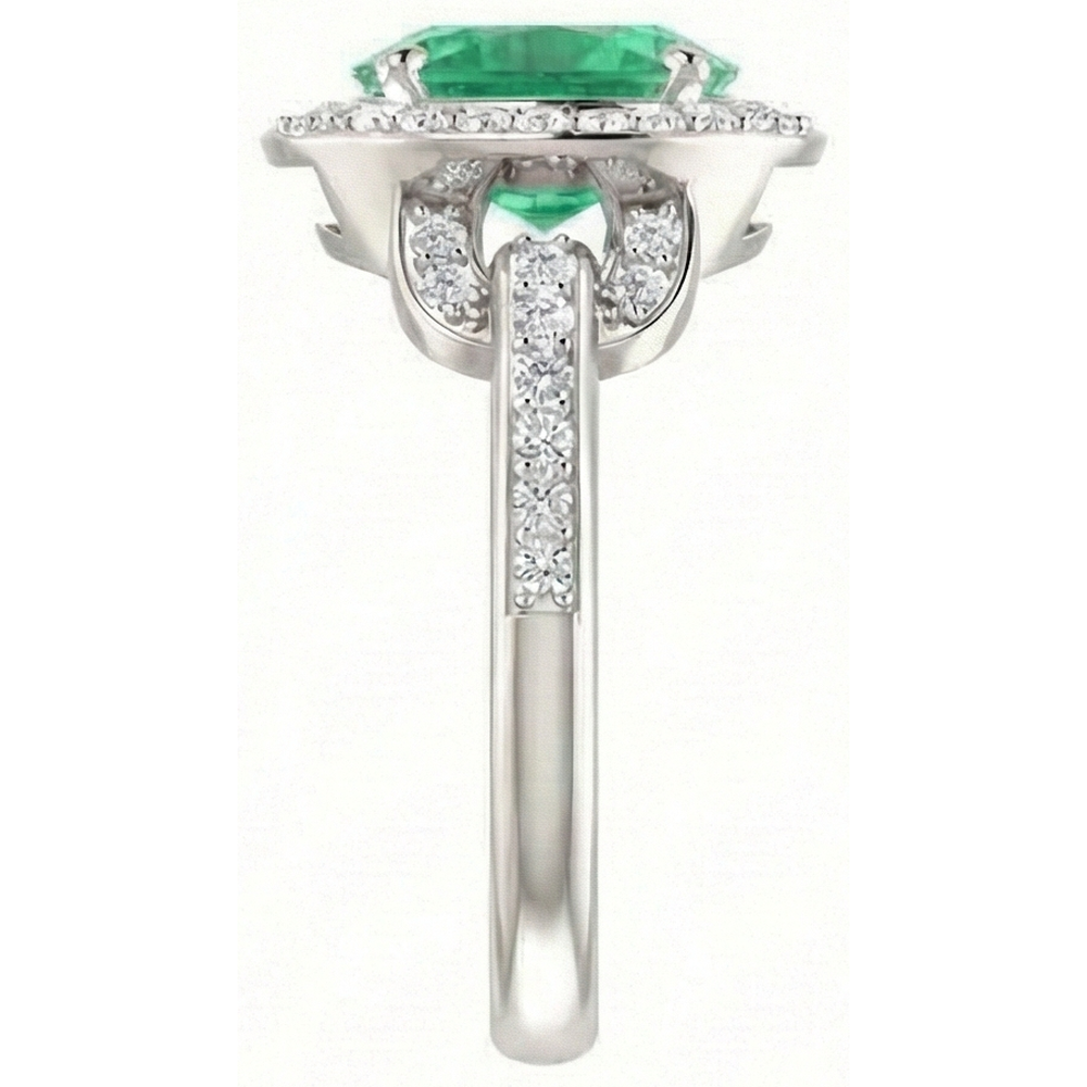 echter oval diamant 4.85Karat ring Draufsicht