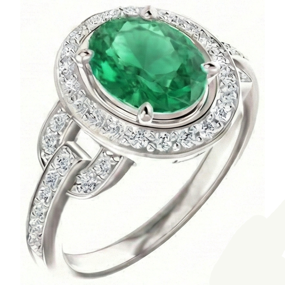 echter oval diamant 4.85Karat ring Detailansicht